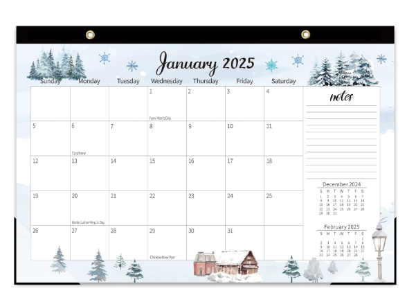 GuassLee Monthly Desk Calendar 2025-2026 - 19 Months Calendar from Jun. 2025 to Dec. 2026, Monthly Planner with Watercolor Design Corner Protectors for Office School Home Organizing