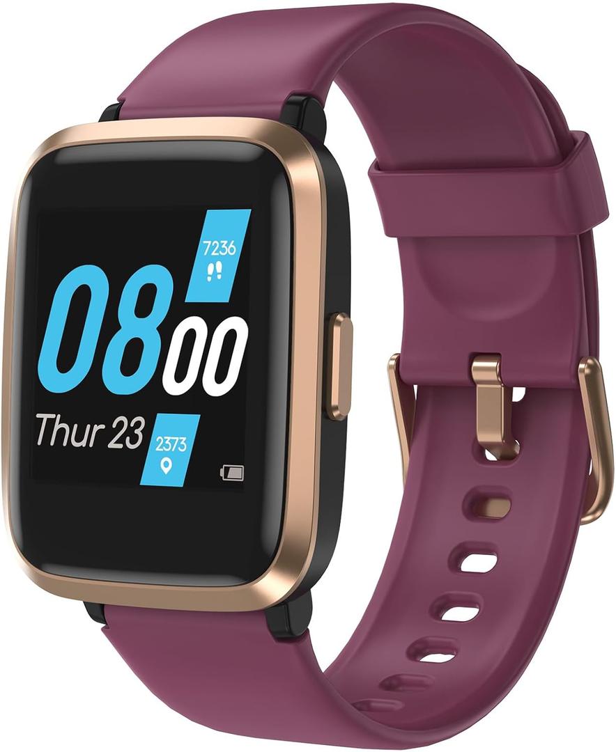 Smart Watch, Fitness Tracker with Touchscreen, Heart Rate Monitor, Blood Oxygen, Sleep Tracking Fitness Watch 5ATM Waterproof Smartwatch for Women Men Pedometer Step Calories for Android iOS (41mm, Purple)