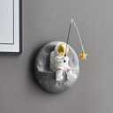 Creative Astronauts Wall Sculpture Decor 3D Background Wall Decor Outer Space Man Wall Decorations for Living Room Bookshelf Bedroom Home Play Room Decoration, Space Themed Gifts