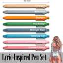 Taylor Gifts Merch, Cute Taylor Gel Pens, Office Supplies for Music Fans, Taylor Birthday Party Favors for Music Fans (Black)