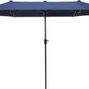 HERA'S PALACE 13 ft Rectangle Patio Umbrellas, Large Outdoor Umbrella with Crank, Powerful UV Protective, Table Umbrella Outdoor Patio for Backyard, Pool, Garden, Deck (Navy Blue)