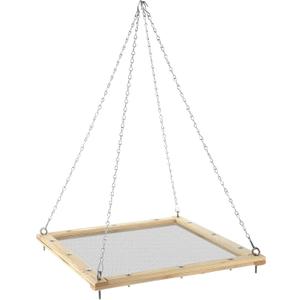 Kritkin 16 Inch Bird Seed Catcher Hanging Wooden Platform Bird Seed Catcher Tray for Hummingbird Feeders Bee Feeder Outdoor Garden Accessories