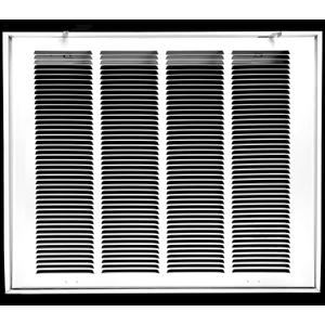 HVAC Premium 22 x 22 Duct opening Steel Return Air Filter Grille, for 1-inch Filter, Fixed Hinged Door, Flat stamped HVAC Vent Cover Grille, Outer Dimensions 24.5 x 24.5