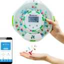 Adamson TimelyMed Smart Pill Dispenser Machine with Alarm + WiFi App Monitoring + 28 Day Medicine Dispenser + Automatic Pill Dispenser for Elderly with Alarm & Alzheimers Care + Lock Key + White Green