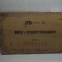 Leteuke Rolling Kitchen Carts with Wheels, 34" L x 17.5" W, 3-Tier Heavy Duty Utility Cart with Wood Tabletop, NSF Commercial Metal Serving Cart with Handle and Shelf Liner for Kitchen, Black