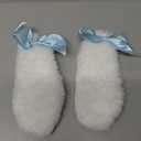 1 Pair Blue Girls Bunny Plush Lop Ears Hair Clip Rabbit Furry Ears Ribbon Bow-knot Hair Clamp Hairpin Cosplay Headwear Easy to Wear Ornaments, Hair Accessories