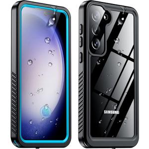 Temdan for Samsung Galaxy S23 Case,Waterproof Built-in Lens & Screen Protector[Full Body Shockproof][12 FT Military Drop Proof][Dustproof][IP68 Underwater] Case for Galaxy S23 5G Blue