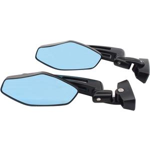 NewYall Pair Black Racing Rear view Mirror Double Adjustment Sport Bike Side Mirror for Kawasaki for Suzuki for Honda CBR 250 600 929 954 1000 GSXR 600 750 1000 SV 650S 1000S ZX6R ZX9R