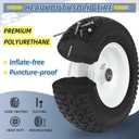 GICOOL 13x5.00-6 Flat Free Lawn Mower Tire and Wheel, 13x5-6 Riding Lawnmower Tire with 3"-6" Centered Hub and 3/4" & 5/8" Bearings, Tractor Turf Tire Turf-Friendly, 2 Pack