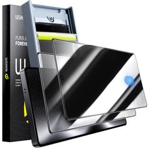 WSKEN for Samsung Galaxy S25 Ultra Privacy Screen Protector - [24 Anti-Spy] [0.02s Fingerprint Unlock] [Auto Dust Remove] [Zero Bubble] Top Durable 9H+ Tempered Glass Case Friendly, 2 Pack