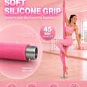 PYY Dance Pole - Adjustable & Portable Silicone Dancing Pole for Gym Studio Pub, Chrome Finish, Spinning & Static Modes, No Drilling Required, 88"-108"