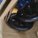 Drive Medical Blue Streak Lightweight Wheelchair - Portable Folding Mobility Aid - Swing-Away Footrests - Desk Arms - Durable Steel Frame - Easy Transport & Storage - 18-Inch Seat
