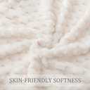 Exclusivo Mezcla Fleece Throw Blanket for Couch, Extra Large Fuzzy Ivory Bed Blankets, Soft Cozy Plush Sofa Throws for All Seasons, 50x70 Inches