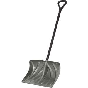 Suncast 20" Combination Snow Shovel/Pusher, Grey/Black
