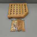 VERTORGAN Bamboo Corner Shelf(2 Pack),2 Tier Plate Organizer for Cabinet and Countertop,Pantry Dish and Spice Rack for Kitchen (Natural)