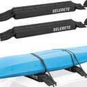 Universal Car Soft Kayak Roof Rack Pads for Kayak Surfboard SUP with 20FT Durable Tie-Down Straps, 2 Tie Down Rope, 4 Quick Loop Straps