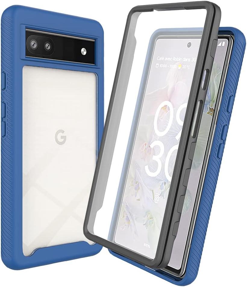 Case for Googel Pixel 6a Case Cover,Anti-Fall and Shock-Absorbing Protective with Screen Protector Case for Googel Pixel 6A 5G G1AZG GX7AS GB62Z GB17L Case Blue