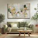 YJYart Gold Line Home Wall Decor Abstract Wall Art Neutral Canvas Artwork 32"x48" Decorations for Bedroom Large Paintings for Living Room
