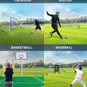 Lacrosse Backstop Net Soccer Basketball Backstop Net for Backyard Sport Netting Barrier Ball Stop Net Includes Portable Carry Bag 2 Sand Bags 4 Ground Stakes