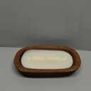 Aromatherapy Candle, SEVEYEE Vanilla Candle 3wicks 12oz, Large Wooden Bowl Candles for Women,Girl Birthday Gift (10 inch vanilla)