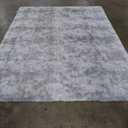 Large 9x12 Rugs for Living Room, Luxury Fluffy Shag Fuzzy Plush Soft Modern Area Rugs, Big Thick Soft Nursery Rug, Anti-Skid Fluffy Indoor Carpet for Kids Room Home Decor, Tie-Dyed Light Grey