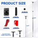 10FT Dust Barrier Poles Kit, 4 Pack, Extendable, 2 Zippers & Carry Bag