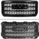 Grille Compatible with GMC Sierra 2500HD 3500HD 2015 2016 2017 2018 2019 Hood Mesh Front Bumper Upper Grill 84542600 Black