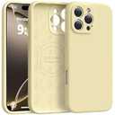 Ktele Magnetic for iPhone 16 Pro Max Case [Compatible with Magsafe] [Premium Silicone Satin-Smooth Touch] Slim Shockproof Anti-Scratch Microfiber Lining Case, 6.9 inch, Creamy Yellow