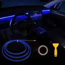 Acrylic Interior Car LED Strip Light with 6mm Sewing Edge - 43.3 inches Ambient Lighting Kits, Neon LED Strip Light(110CM/43.3IN, Blue)