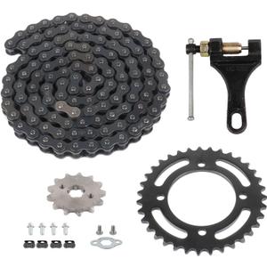 420 120 Links Chain,Rear Drive Sprocket 35T 76mm Front 13T 17mm for Chinese 50 70 90 110 125 ATV Go Kart CRF150, YZ80, SSR, Taotao Coolster Pit Dirt Bike Motorcycle Parts