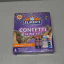 Elmer’s Confetti Slime Kit, Slime Supplies Include Metallic Glue, Clear Glue, Confetti Magical Liquid Activator, 4 Count - Perfect for Parties, Gift, Kids Activity Time