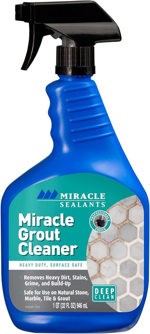 Miracle Sealants Heavy Duty Miracle Grout Cleaner Spray for Natural Stone, Marble, Tile & Grout, Quart (32 Fl Oz (Pack of 1)