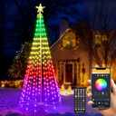 8 FT Smart RGB Christmas Cone Tree, 340 LED Lighted Artificial Tree with Music Sync APP Control Timer Dimmable, Prelit Xmas Trees Waterproof for Outdoor