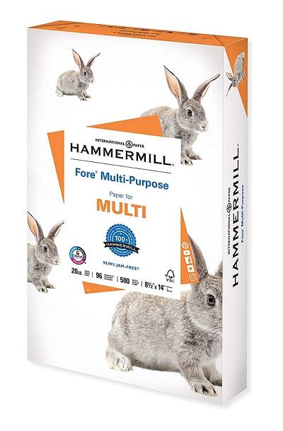 Lot of 3 Hammermill Printer Paper, Fore Multipurpose 20 lb Copy Paper, 8.5 x 14 - 1 Ream (500 Sheets) - 96 Bright, Pack of 2 And Elementree Printer Paper Pack of 1 