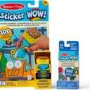 Melissa & Doug Sticker Wow! Bulldozer Bundle: 24-Page Activity Pad, Sticker Stamper, 500 Stickers, Arts and Crafts Fidget Toy Collectible Character