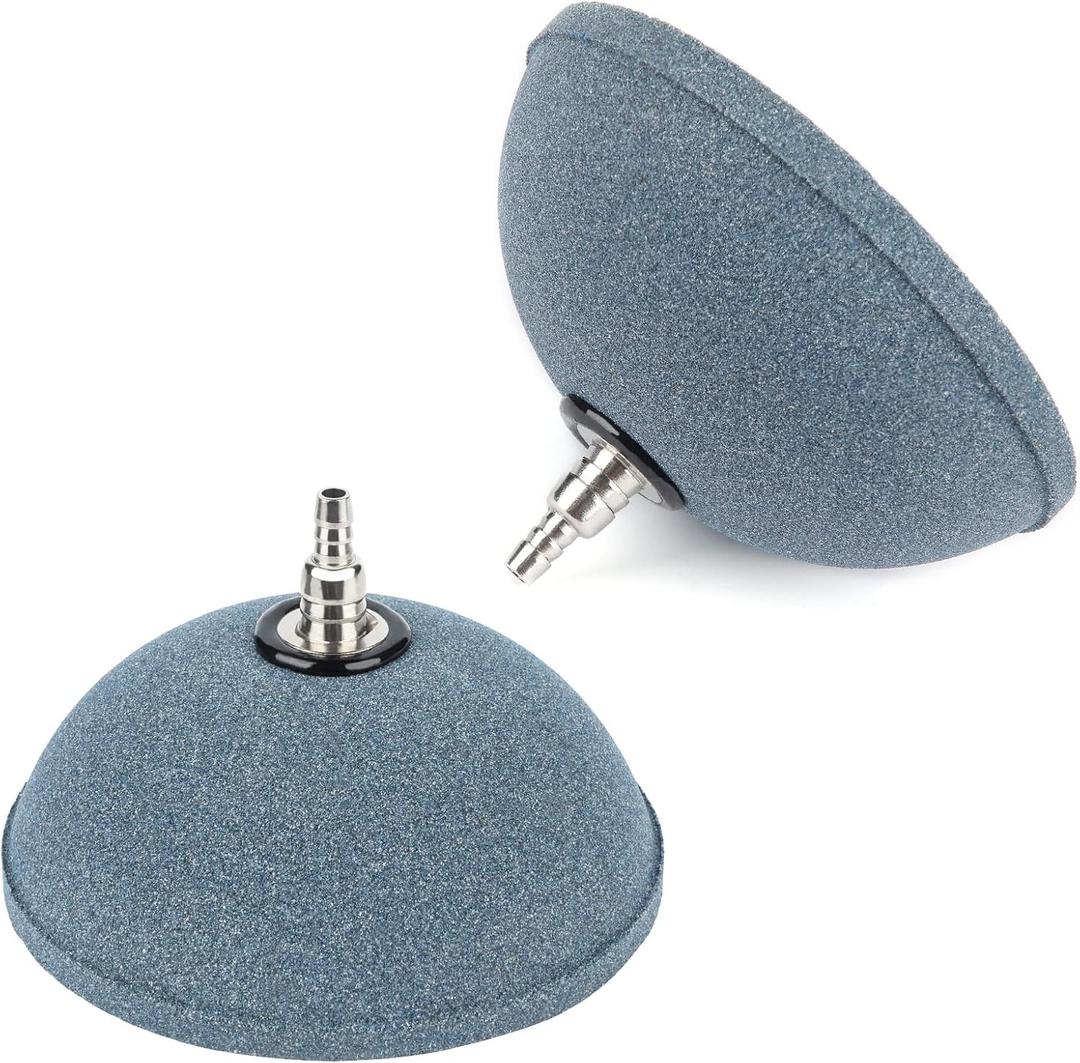 Pawfly Aquarium Air Stone 4 Inch Bread, Fish Tank Air Stone Oxygen Diffuser for Air Pump Fish Tank Bucket Pond and DWC Reservoir, 2 Pack