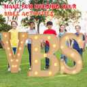 Aurelema Vbs 2026 Decorations 4ft Marquee Light up Letters with Hot Glue Gun for Vacation Bible School Christian Illumination Theme Party Church Events Decorations
