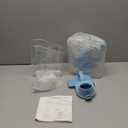 Cereal Containers Storage,2L Airtight Large Dry Food Storage Containers with Pouring Spout, Measuring Cup for Flour and Grain,BPA Free Plastic Dispenser, (2pcs) White-Blue-67oz)