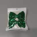 2 x 4" Glitter Sparkly Christmas Green Sequin Hair Bows Clips for Toddler Girls St Patrick's Day Easter Mardi Gras Birthday Wedding Holiday Party Dress Outfit Decor Accessory Gift