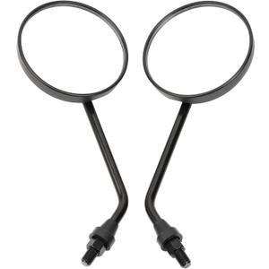 AHL Rear View Side Mirrors for Motorcycle 3.94" Round Rearview Mirror Universal 10mm for most brands of motorcycles with a 7/8" handlebar