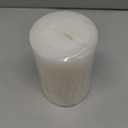 Mister Candle Non Scented White Pillar Candle, Unscented 4 x 6 Inch, Hand Poured Premium Wax, Smokeless & Dripless, 120 Hour Burn Time