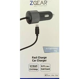 ZGEAR Gear Maximized Fast Charge Car Charger 12 Watts 6ft