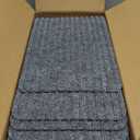 Stair Treads Collection Indoor Skid Slip Resistant Carpet Stair Tread Treads (Dark Grey, Set of 3 (7 in x 24 in))