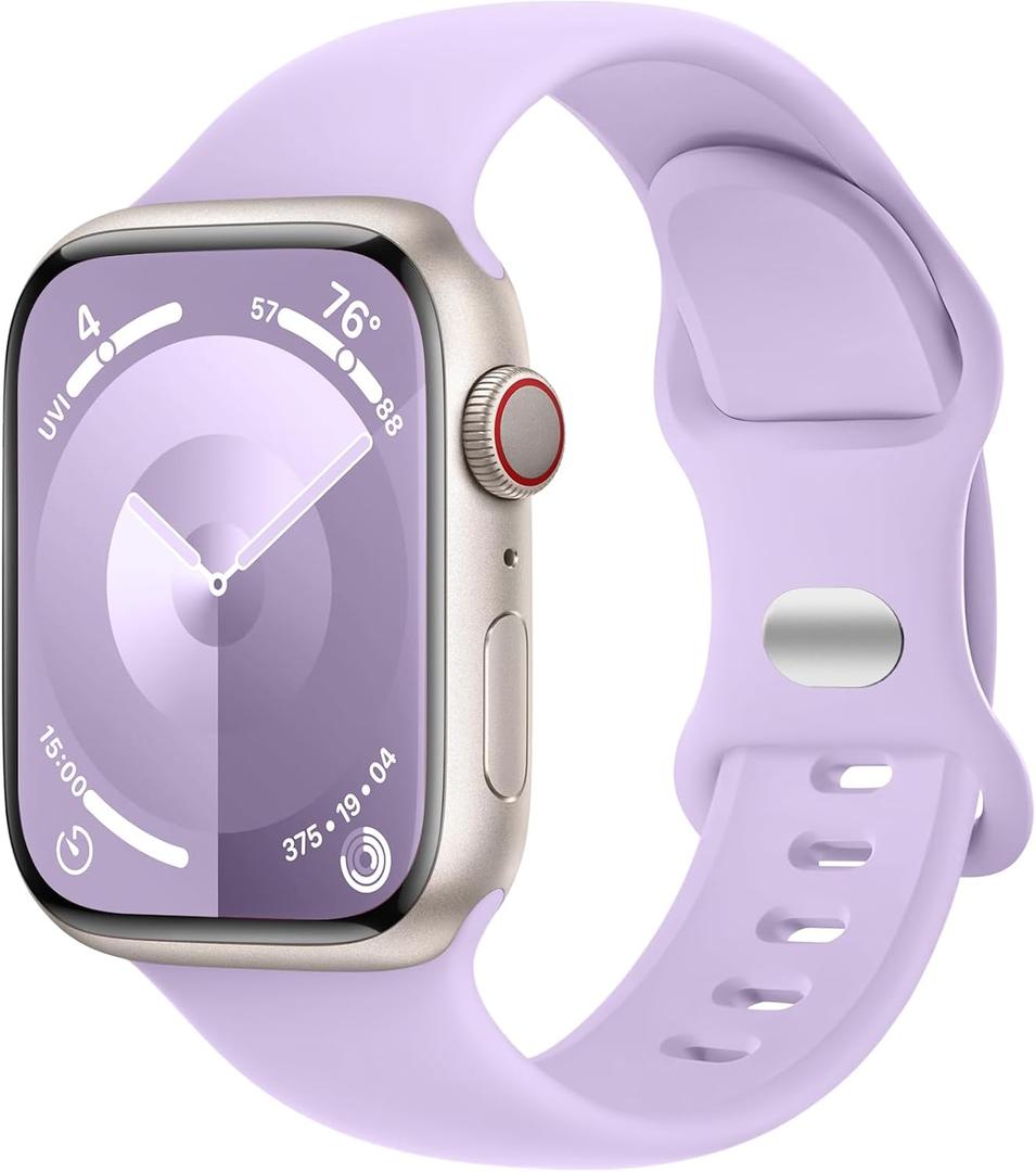 DaQin Sport Band Compatible with Apple Watch Bands 40mm 41mm 42mm 44mm 45mm 46mm 49mm 38mm Women Men, Soft Silicone Waterproof Wristband Strap for iWatch Band Series 11 10 9 8 7 6 5 4 3 2 1 SE Ultra