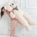 MaoGoLan Giant Teddy Bear Big 4 Feet Stuffed Animal Stuffed Bear Baby Shower 47 inches Life Size Large Teddy for Girlfriend Boyfriend Wife Children