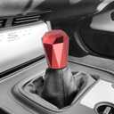 EZAUTO WRAP Universal Red Diamond Shifter Chrome Aluminum Automatic Shift Knob Stick Manal Gear Lever Handle with 3 Threaded Adapters (6cm)