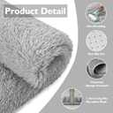 Shag Area Rug for Bedroom 3x5,Grey Fluffy Area Rugs for Living Room,Soft Fuzzy Rug Non-Shedding Indoor Plush Carpet for Kids Bedroom Nursery Dorm Home Decor