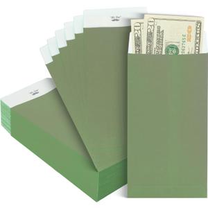 Mr. Pen- Money Envelopes for Cash, 6.5" x 3.5", 100 Pack, Kraft Paper, Self-Adhesive Bulk Cash Envelopes for Budgeting, Money and Coin Saving, Check, Budget, Small Item Organizing