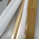 Single Curtain Track for Windows, 2.2m(7.2ft) Wall Mounted Heavy Duty Decorative Curtain rail with End Caps, Aluminum Brackets, Silent Wheels Easy to Install for Bedroom Living RoomGold