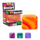 Schylling NeeDoh Nice Cube Swirl Sensory Toy with a Super Solid Squish Unique, Swirling Color Blend Color (1 Per Pack)